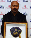 Former All Blacks winger Jonah Lomu is inducted into the IRB Hall of Fame