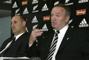 New All Blacks coach Graham Henry with NZRU Chairman Jock Hobbs