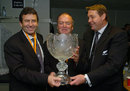 All Black coaches Wayne Smith, Graham Henry and Steve Hanson hold the Series trophy