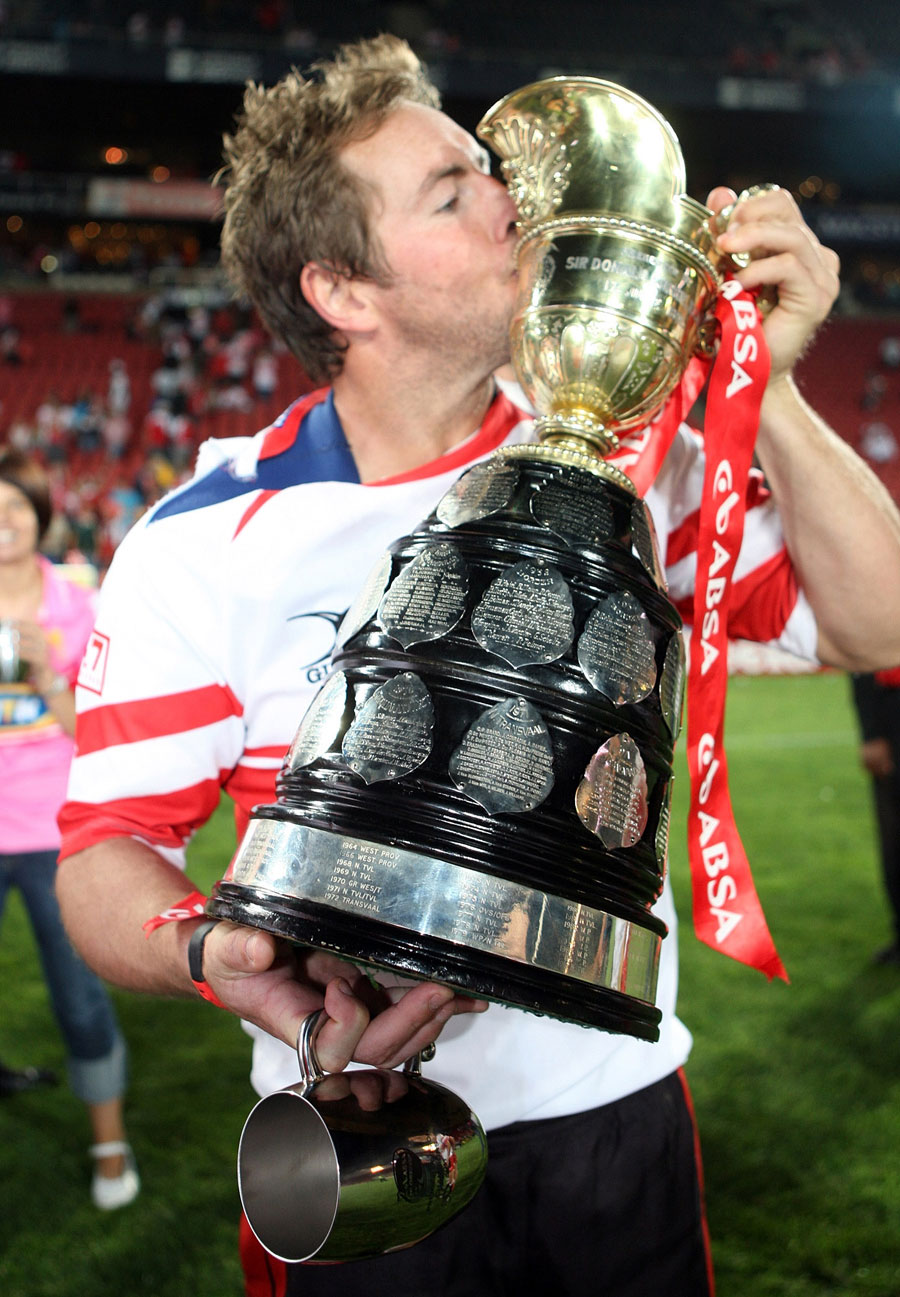 The Golden Lions' Butch James embraces the Currie Cup