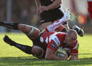 Gloucester's Mike Tindall is floored