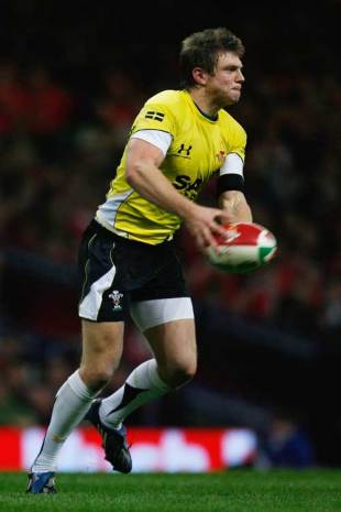 Dan Biggar in action for Wales during their 34-13 win over Canada at the Millennium Stadium, November 14 2008