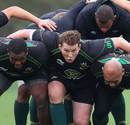 The Northampton Saints front-row prepare for their opening clash of the Heineken Cup with Munster on Saturday