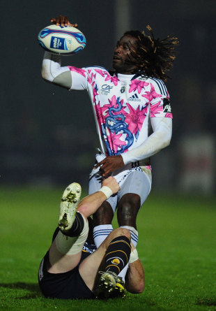 Stade Francais' Paul Sackey looks for support, Worcester Warriors v Stade Francais, Amlin Challenge Cup, Sixways, Worcester, England, November 10, 2011