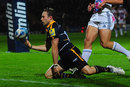 Worcester's Chris Pennell touches down for a try