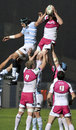 Cardiff Blues lock Paul Tito claims the ball at a lineout