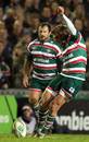 Leicester Tigers fly-half Toby Flood adds some points from the tee
