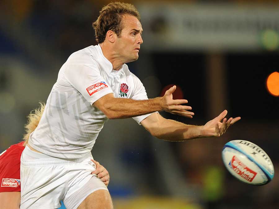 England's Greg Barden attempts to get the ball away