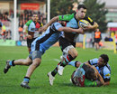 Harlequins' Danny Care exploits a gap to score a try