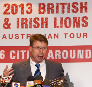 Former Wallabies captain Nick Farr-Jones announces the British & Irish Lions Tour, Governor Macquarie Tower, Sydney, Australia, Novemember 28, 2011