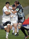 Glasgow's Al Kellock gets to grips with Montpellier's Alex Tulou