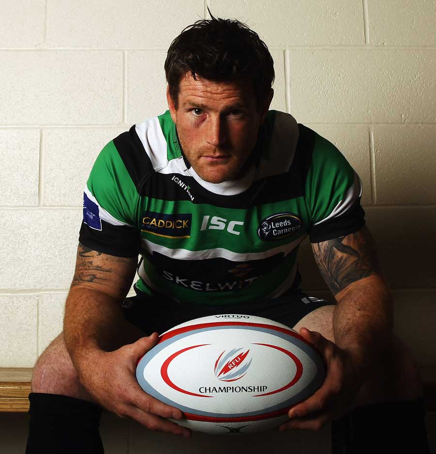 Leeds Carnegie's Andy Titterrell looks pensive ahead of the new Championship season