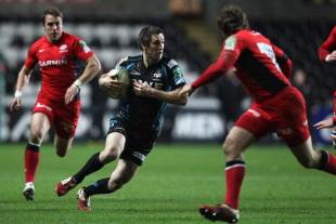 Ospreys centre Andrew Bishop breaks into space