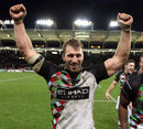 Harlequins' Chris Robshaw celebrates his side's victory over Toulouse