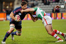 Stade Francais lock Pascal Pape tries to drive forward