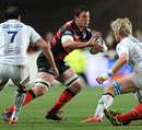 Toulouse No.8 Louis Picamoles takes on the Montpellier defence