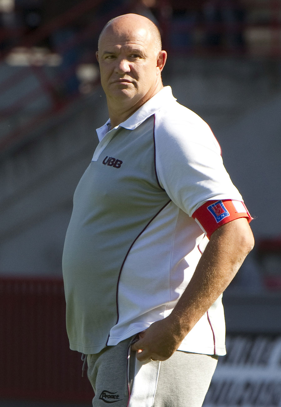 Bordeaux coach Marc Delpoux casts an eye over his side