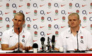 England coaches Stuart Lancaster and Graham Rowntree face the media