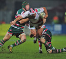 Ulster's Rory Best forces an opening