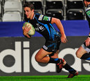 Ospreys centre Ashley Beck crosses for a try