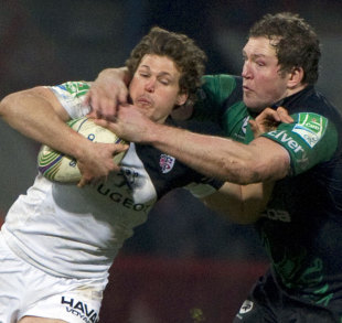 Toulouse's Luke Burgess breaks away from Connacht's Michael Swift, Toulouse v Connacht, Heineken Cup, Stade Ernest Wallon, Toulouse, France, January 14, 2012