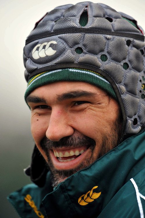 Victor Matfield training on the 2008 Europe tour