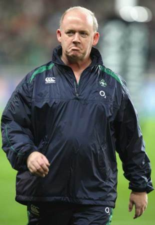 Declan Kidney the head Coach of Ireland during the match between Ireland and New Zealand at Croke Park in Dublin Ireland on November 15, 2008.