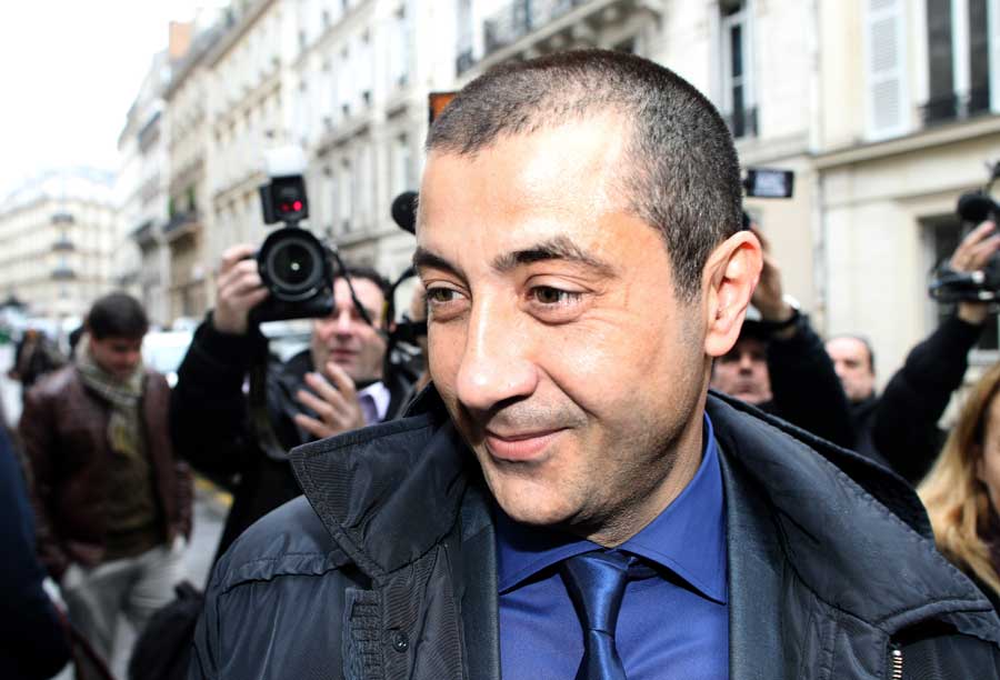 Toulon's Mourad Boudjellal arrives for his disciplinary hearing