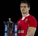 Wales' Sam Warburton gets his hands on the Six Nations trophy