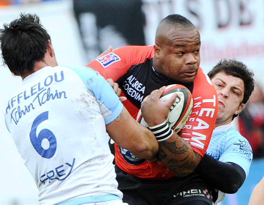 Toulon centre Mathieu Bastareaud charges into the opposition