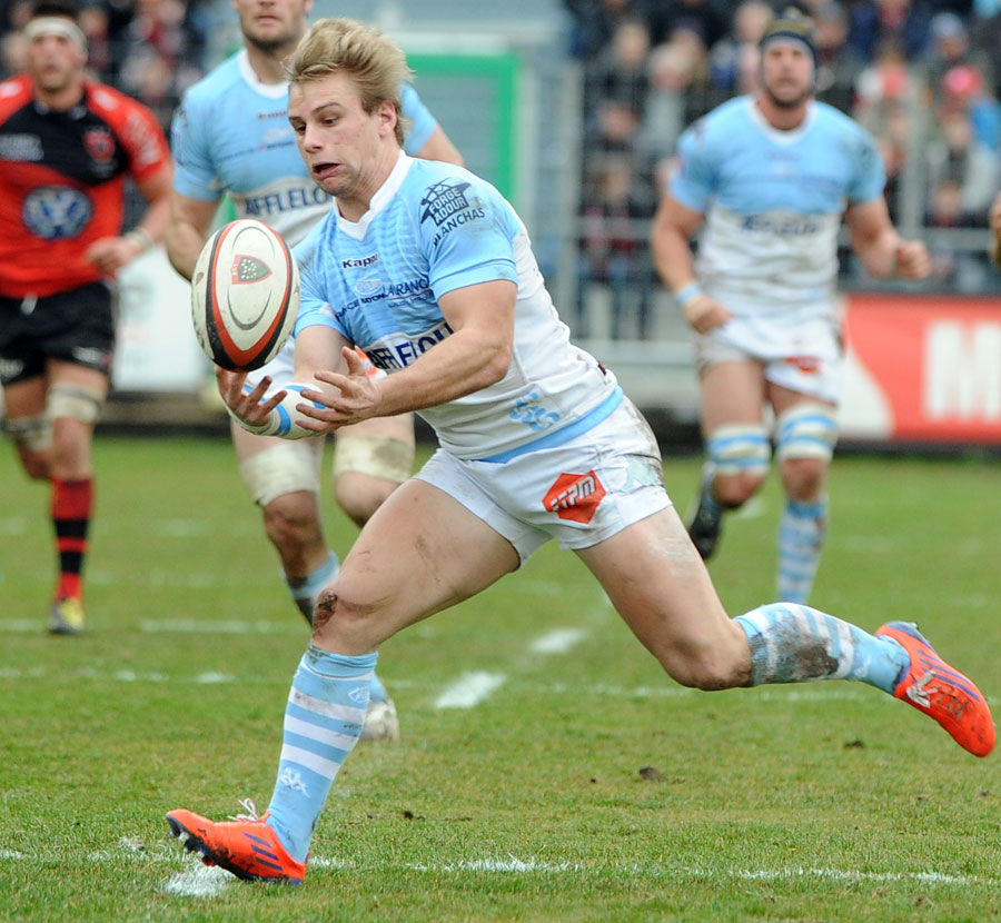Bayonne winger Marvin O'Connor gets the ball under control