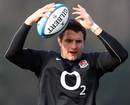Phil Dowson assesses his options during an England training session