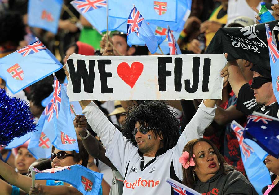 Fiji fans show their colours