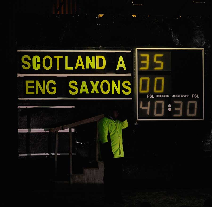 The scoreboard underlines the Saxons' misery against Scotland 'A'