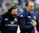 Martin Castrogiovanni and Sergio Parisse boom out the national anthem
