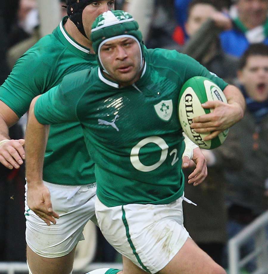 Ireland's Rory Best goes over for their try
