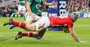 Jonathan Davies goes over for Wales