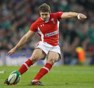 Wales' Leigh Halfpenny slots the winning penalty