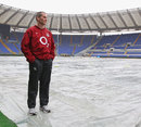 England coach Stuart Lancaster surveys the Stadio Olimpico