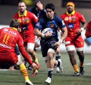 Montpellier's Alex Tulou runs with the ball