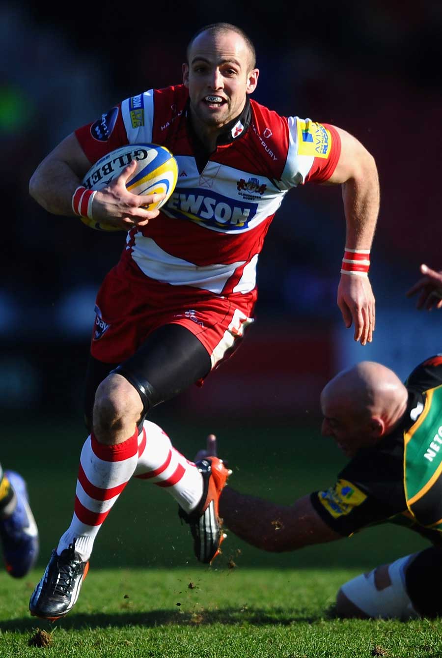 Gloucester's Charlie Sharples on the charge