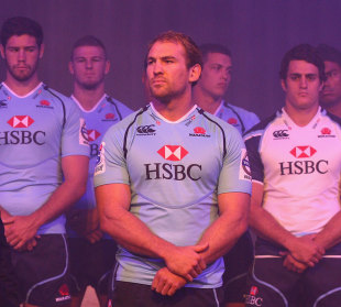 Captain Rocky Elsom takes centre stage at the Waratahs pre-season launch
