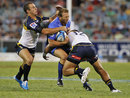 Force fly-half James Stannard finds no way through the Brumbies' defence