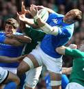 Italy's Sergio Parisse claims the high ball