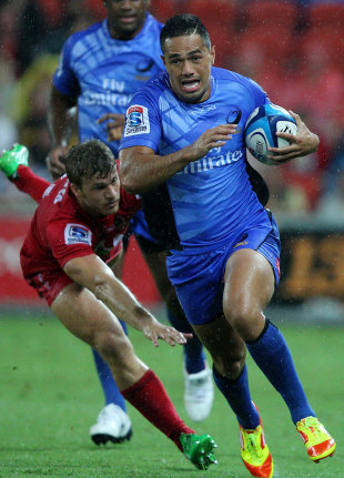 The Western Forces' Alfie Mafi bursts through the Reds defence