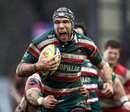Leicester Tigers lock Graham Kitchener goes on the charge