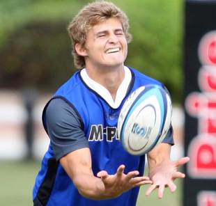 Patrick Lambie prepares to catch the ball, Sharks training session, Kings Park, Durban, South Africa, March 6, 2012