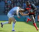 Toulouse winger Yves Donguy outpaces Romain Martial