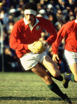 The Lions' Mervyn Davies on the charge, British & Irish Lions tour of South Africa, 1974