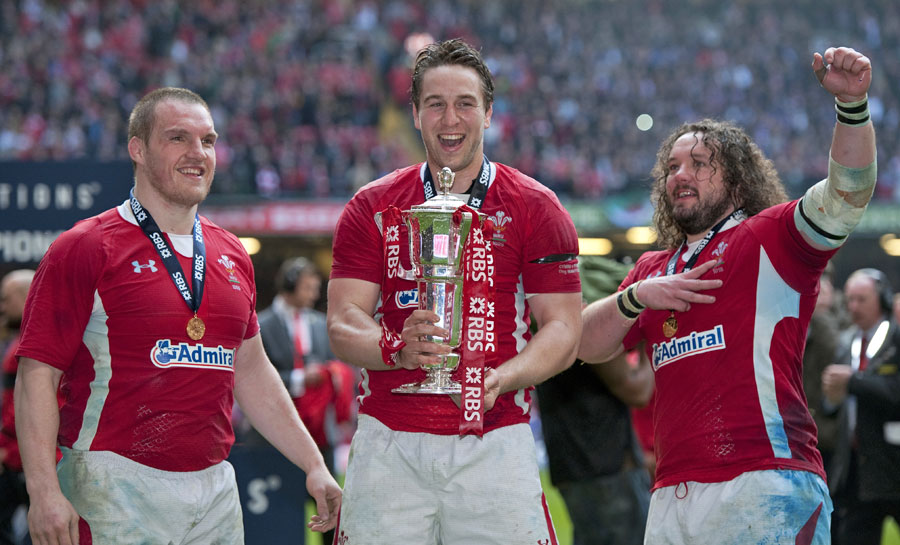 Wales' latest triple Grand Slam winners - Gethin Jenkins, Ryan Jones and Adam Jones